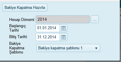 3.1.8. Kapanış Fişi Oluştur Aktif hesap döneminin kapanış işlemi için kullanılabilir. Açılış fişi Oluştur seçeneği işaretlendiğinde açılış fişi de otomatik oluşturulacaktır.