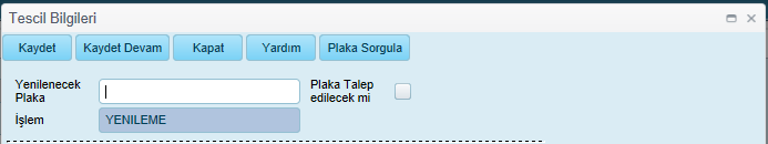 8.2.2. Makbuz Basma Tescil ve ya yalnızca Plaka talebi işlemlerinin makbuzu için Tahakkuk panelinde ilgili kayda sağ tıklanarak Makbuz Bas butonu kullanılır. 8.3.