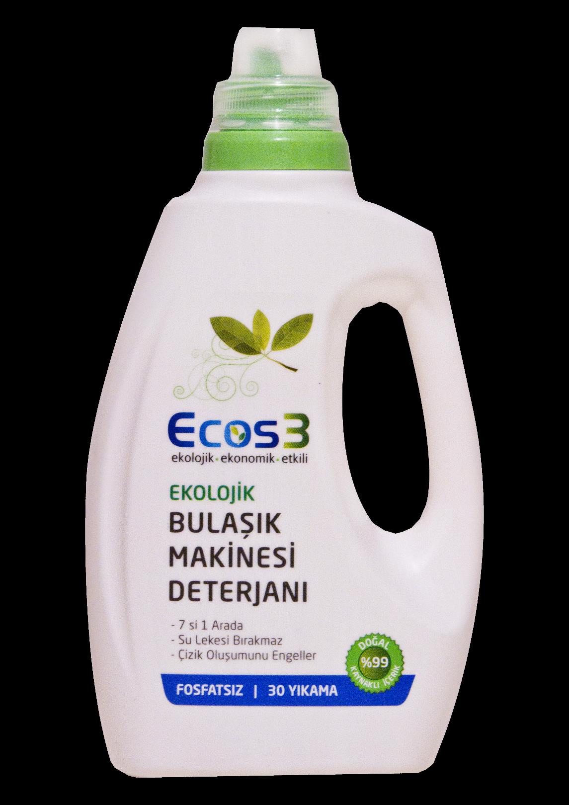 ECOS3 EKOLOJİK BULAŞIK MAKİNASI DETERJANI BULAŞIKLARINIZA TEK ÇÖZÜM Tertemiz bulaşıklar için hepsi bir arada!