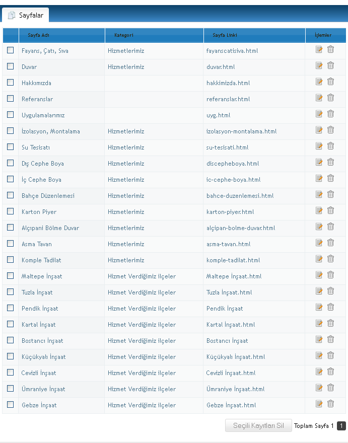 Sayfalara tıkladığınız Sayfamızın yayından kaldırılması için Burada yaptığınız sayfaları görebilirsiniz.