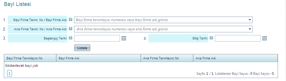 Resim 14 TITUBB veri girilmiş firma listesi ekranı DENEME DENEME c) Bayi TITUBB Kayıt Bildiriminin Kontrol edilmesi: Bir sonraki basamakta TITUBB kayıt bildirim işleminin tamamlanmış tedarikçinin