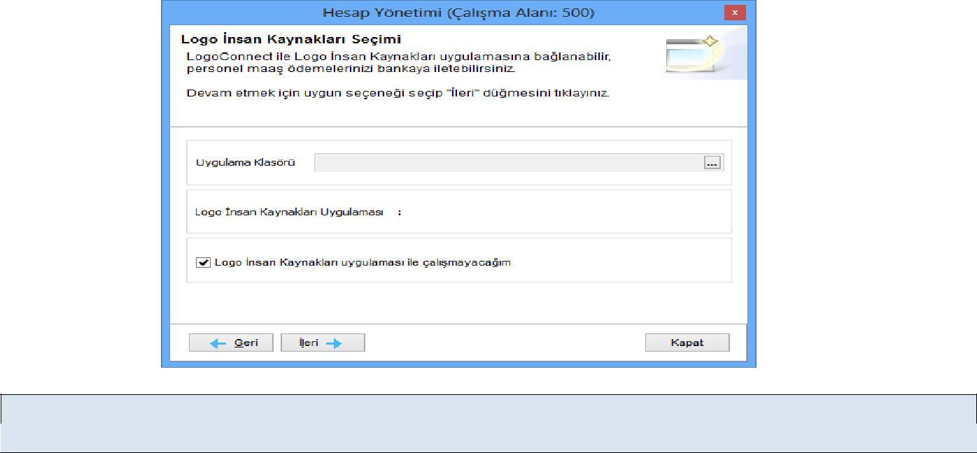 8. LogoConnect FDA, B2B ve E-fatura uygulamasının kullanılacağı (Aktarımı yapılacak)firmaların seçileceği adımdır.