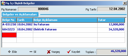 Hesaplaması Aktif Olsun seçiminin seçili olması gerekmektedir. Eğer fatura için miktar girişi yapılabilmesini istiyorsanız Miktar Girişi Yapılabilsin seçiminin seçili olması gerekmektedir.