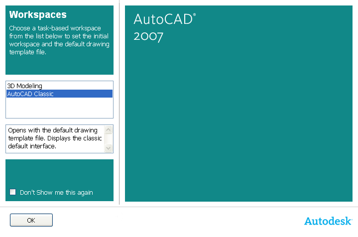 AUTOCAD2007 ÇİZİM PROGRAMI ÇĠZĠM DOSYASI OLUġTURMA: Başlat menüsünden yada masaüstünden Autocad 2007 ikonuna basarak programı çalıştırdığımızda Autocad2007 açılış gösteriminden çizim programını