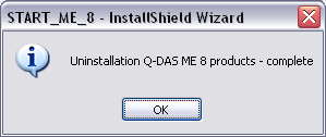 44 Installation Q-DAS ME 8 Daha sonra (Yüklü ürünü kaldırdıktan sonra) bu LIC-Dosyasını Ürünlerin LIC-Dosyalarını - E-Mail ile qdasregister@q-das.