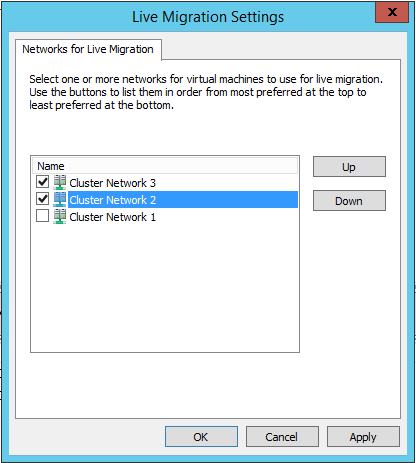 Windows Server 2012 R2 Hyper-V Failover Cluster Kurulum ve Yapılandırma-133 Karşımıza Live Migration Settings penceresi açılacaktır.
