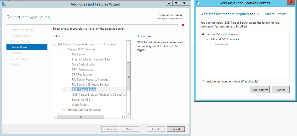 Windows Server 2012 R2 Hyper-V Failover Cluster Kurulum ve Yapılandırma-31 Server Selection ekranına geldiğimizde sunucu havuzumuzda başka bir sunucu varsa ilgili