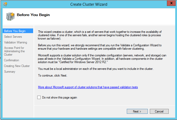 Windows Server 2012 R2 Hyper-V Failover Cluster Kurulum ve Yapılandırma-85 Failover Cluster manager konsolumuzu açtıktan sonra Cluster Create işlemini