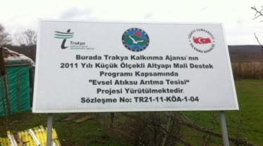 2013 yılının ilk Küçük Belediye Projesi Trakya Kalkınma Ajansı %75 desteğiyle Kırklareli İğneada belediyesi 2
