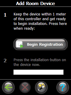 3. Adım adım montaj 3. Begin Registration (Kayda Başla) düğmesine basın ve ardından termostatta düğmesine basıp bırakın. 4. Bu işlemi her cihaz için tekrarlayın. 5.