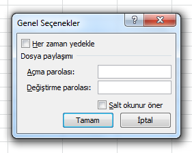 Excel 2010 ile Excel dosyalarımıza parola koymak Kurumsal platformlarda çalıģırken genelde fiyat teklifi, sözleģme vb. düzenlenmemesi gereken bilgileri içeren Excel kitaplarımız olacaktır.