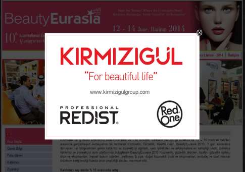 www.beautyeurasia.com Anasayfa Açılış Pop-up Reklam Yılda 100.