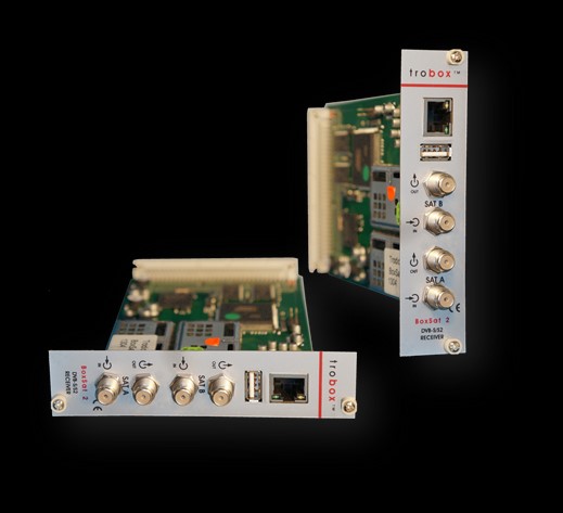 BoxSat 2 Alıcı Modülleri; uydu frekanslarından gelen yayınları BoxMod C4 modülatörlere aktaran DVB S/S2 alıcı modülüdür.
