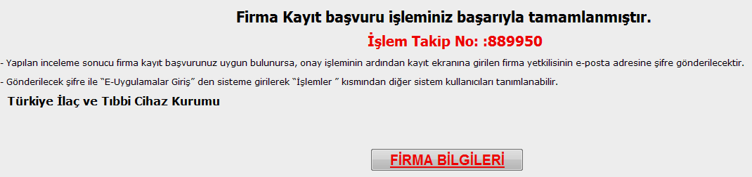 b) Şekil 3. Başvuruyu Sonlandır kutucuğu tıklanmadan önce çıktısı alınacak, örnek olarak doldurulmuş a) Firma Bilgileri ve b) Firma Yetkilisi Bilgileri Giriş Sayfası ekran görüntüleri.