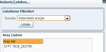 D. Kontak Kapalı Araçlar: Bakılan an için kontağı kapalı araçların sayısını gösterir. 3.