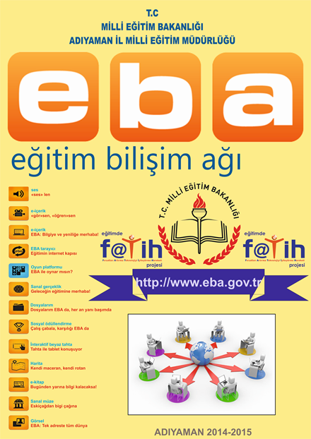 Eba Eğitim Bilişim AĞI SAYF A 4 Adıyaman Öğretmen Evi ve ASO Müdürlüğü UZEM salonunda İl Milli Eğitim Müdürlüğümüz Fatih Projesi İl koordinatörümüz Soner MUTLU tarafından Eğitim-öğretim sürecinde