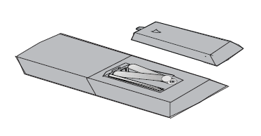 Installing the Batteries to the Remote 1. Lift the cover on the back of the remote upward gently. 2. Install two AAA batteries.