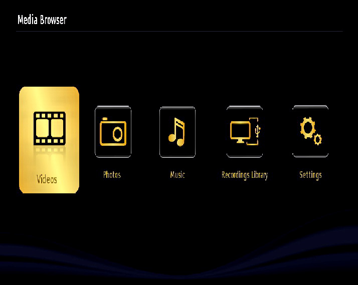 Enter Media Browser menu and playback device selection OSD will be displayed. Select your cell phone s ident and press OK to continue. Note: This feature may not be supported by some cell phones.