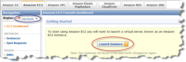 3. Instance Yaratılması ve Çalıştırılması Sırada Amazonunun bize sunduğu ücretsiz Cloud Computing servisinin yani Amazon EC2 bize sunduğu imkanı kullanmak için gerekli olan instance yaratımı vardır.