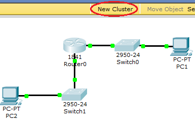 1.3. Ek Bileşenler Menü çubuğu üzerinde en sağda bulunan iki düğmeden, i sembolü (Network Information) ağ tasarımı ile ilgili açıklama yapmak için kullanılır.