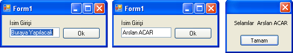 WİNDOWS FORM UYGULAMASI using System; using System.Collections.Generic; using System.ComponentModel; using System.Data; using System.Drawing; using System.Text; using System.Windows.