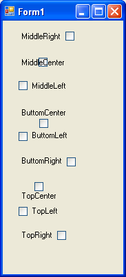 checkbox KONTROLÜ checkbox1.checkalign check ile yazının yerinin belirlenmesi için kullanılır. private void Form1_Load(object sender, EventArgs e) checkbox1.checkalign = ContentAlignment.