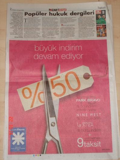 GAZETELER Gazeteler her zaman önemli bir reklam ortamı olmuştur. Bazı gazetelerin özel reklam sayfaları vardır.