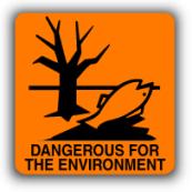 N - Çevre için tehlikelidir. İnsan ve Çevre İçin Özel Tehlike Uyarıları Uyuşturucu etkisi yapar. Kolay tutuşabilir (R11). Cildi tahriş eder (R38).