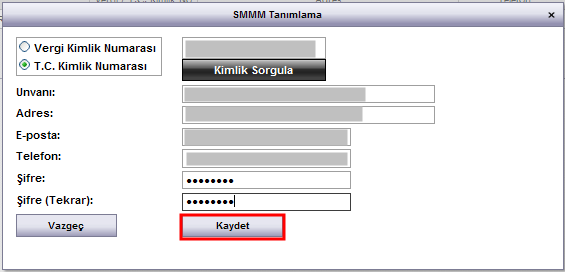 5. Uygulama, girilen numarayı Gelir Đdaresi Başkanlığı sisteminden sorgular ve bilgilerini ekrana getirir.