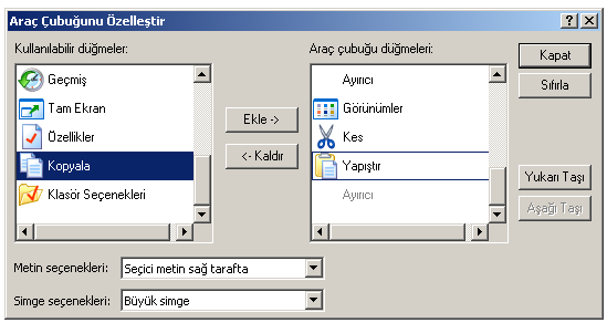 Dosya Kesme, Kopyalama ve Yapıştırma İşlemleri Sözgelimi biz bir dosyayı kestiğimizde bu dosya Clipboard a atılır ve yapıştırılmak istenen yere yapıştırılırken de gene buradan yapıştırılma işlem