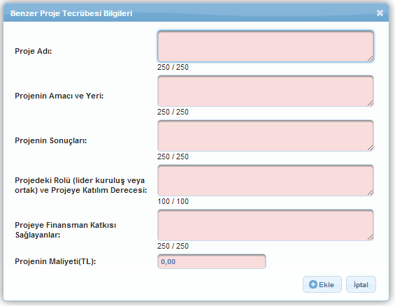 Kaynak adımındaki tüm alanlar doldurulduktan sonra Kaydet düğmesine tıklanır ve bir sonraki adıma geçirilir.