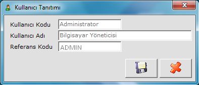 Referans Kodunun tanımlanabilmesi için bu mesaja onay verilir ve aşağıdaki pencere ekrana getirilir. Referan Kodu bilgisi girildikten sonra kayıt düğmesiyle kaydedilir.