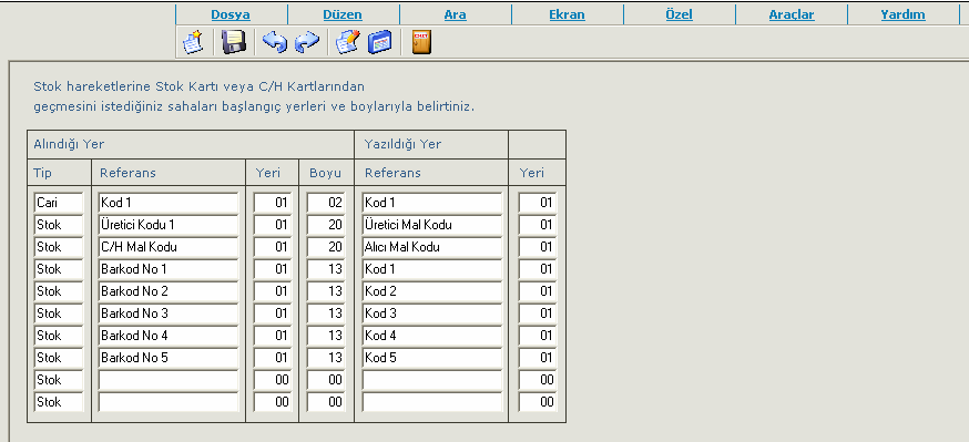 3. Fatura Sistemi Son Fatura, Đrsaliye ve Sipariş Bilgileri Fatura Sistemi\Parametreler menüsünde yer alan Son Fatura, Đrsaliye ve Sipariş Bilgileri parametrelerine e-seri ve e-no tanımları