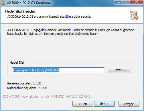 Program dosyalarının ve ana