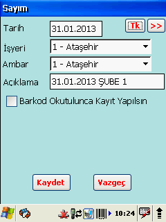 KL-Retail El Terminali Sayım SAYIM El terminali uygulamasının en önemli işlevlerinden biri sayımdır. Sayım etkin ve pratik bir şekilde yapılarak stok takibi sağlanmaktadır.