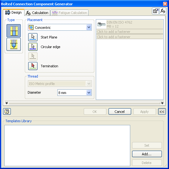 SAYISAL GRAFİK Autodesk Inventor 2008 Tanıtma ve Kullanma Kılavuzu 5. Bu kenarı işaretleyin. 6. AutoDrop araç çubuğu açılır. Burada, Bolted Connection ikonunu işaretleyin. 7.