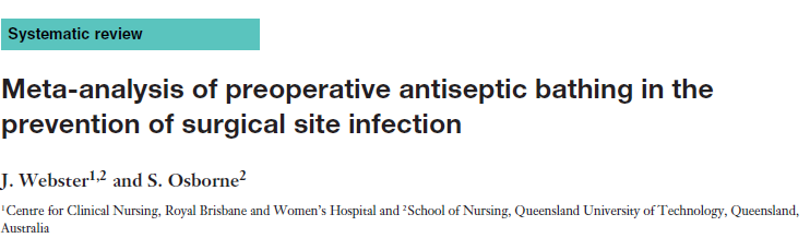 2006/ Meta-analiz Pre-operatif antiseptik banyonun CAE önlemedeki etkisini; 10.