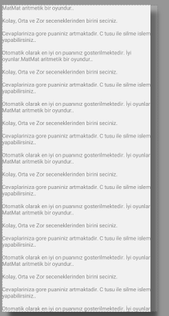 Android Studio Programlama Bölüm 25 Android Studio ScrollView Kullanımı Android'te işlem yaparken bazen öyle bir uygulama yazarsınız ki ekran'ınız yetmeyebilir.