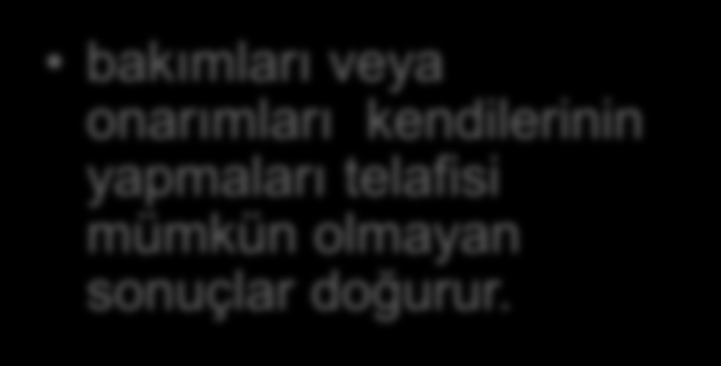 Tüm araçlar başlangıçta asgari güvenlik şartlarını sağlayarak üretilirler. Ancak periyodik bakımları yapılmadığı sürece güvenlikten kaybederler.