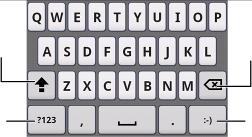 Bölüm 4 Mesaj Yazma Ekran klavyelerinin kullanılması TURKCELL T11 Kullanım Kılavuzu Metin veya numara gerektiren bir alana girdiğinizde otomatik olarak bir ekran klavyesi görünür.