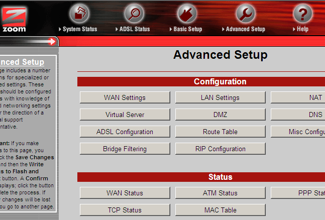 Bu pencerede "Advanced Setup" düğmesi tıklanır.