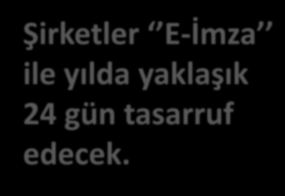 Şirketler E-İmza ile