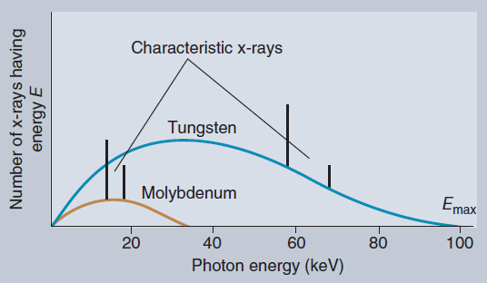 X-Işın spektrumunu etkileyen Hedefin atom numarası arttıkça spektrumun amplitüdü artar, sağa