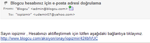Kullanıcı adı (1) bölümüne blog internet adresinizin ne olmasını istiyorsanız onu yazmanız gerekir. Ancak Türkçe karakterler (ğ, ş, ı, ü,ö kullanmamalısınız.
