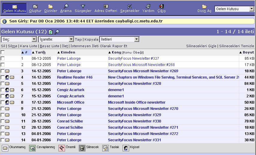 Basit kullanımlı göz izleme cihazı Webmail servislerinin arayüzlerinin karşılaştırılarak incelendiği kullanılabilirlik çalışmasında kullanıcılardan aynı görevleri Webmail1 vewebmail2 kullanarak