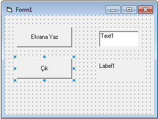 Uygulama 8) form bileşeni üzerine bir adet komut butonu, bir text ve bir adet label1 bileşeni ekleyin. Text bileşeninden girilen değerin 0 sıfırdan büyük olma ve aksi durumu kontrol edin.