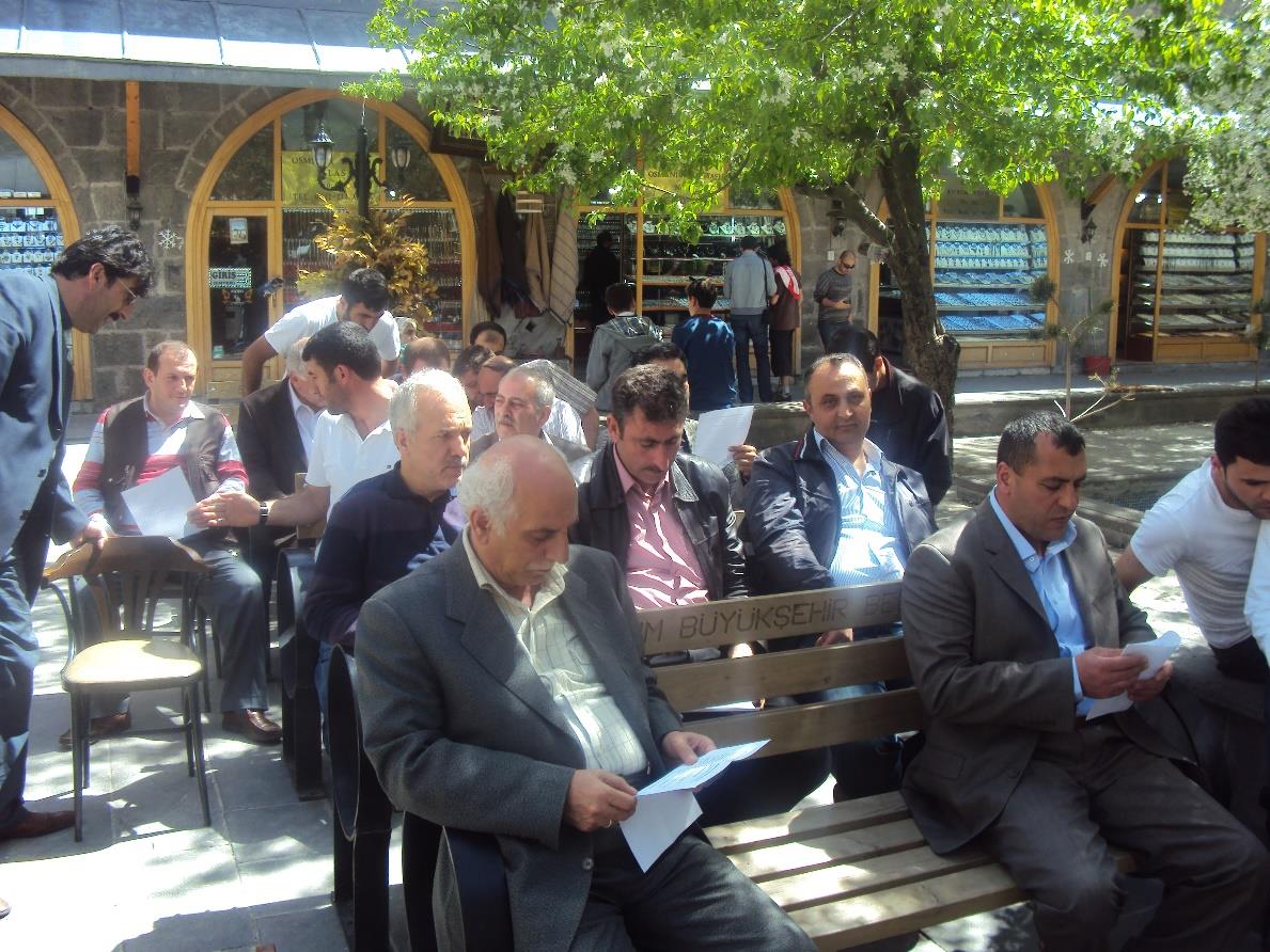 Şekil 6. Oltu taşı paydaş analizi anket çalışması (Erzurum, 30 Mayıs 2011) EK 2.