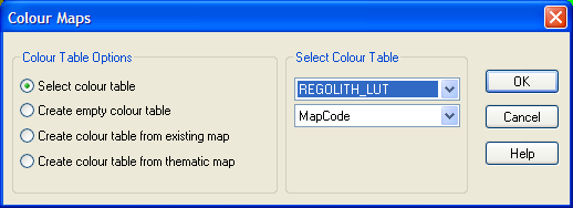 3. Discover > ColourMap menüsünü seçin. MapInfo ana menü çubuğunda yeni bir ColourMap menüsü görünür. 4.