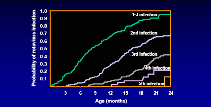 Yaş dağılımı Tüm dünyada çocukların %95 i 3 yaşına kadar enfekte olur.