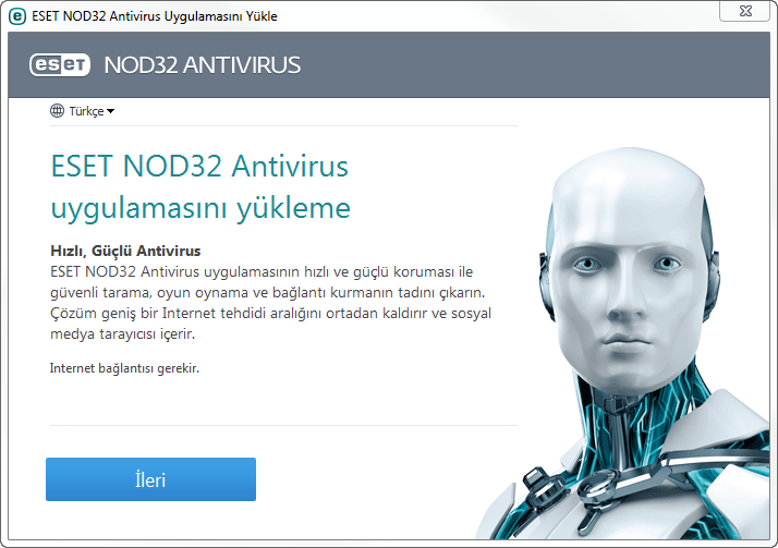 2. Yükleme ESET NOD32 Antivirus ürününü bilgisayarınıza yüklemenin birkaç yöntemi vardır.